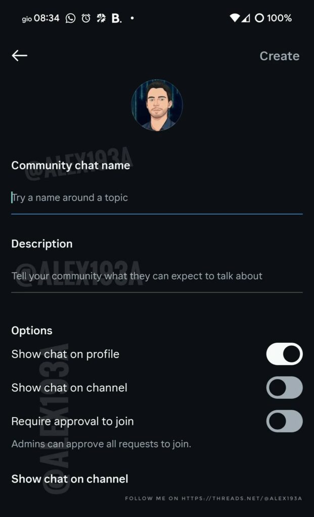 instagram community chats feature