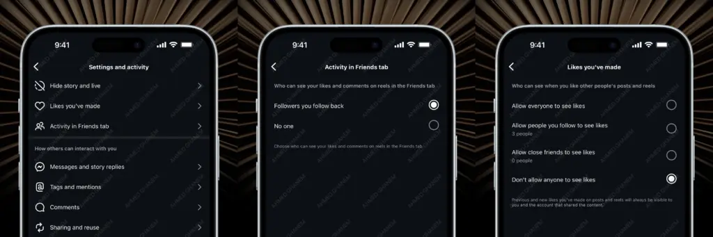 instagram friends activity privacy controls