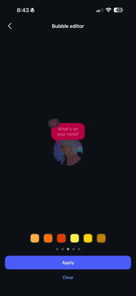 instagram dm notes colors options
