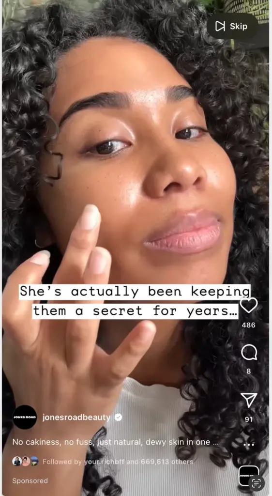 instagram skippable ads on reels