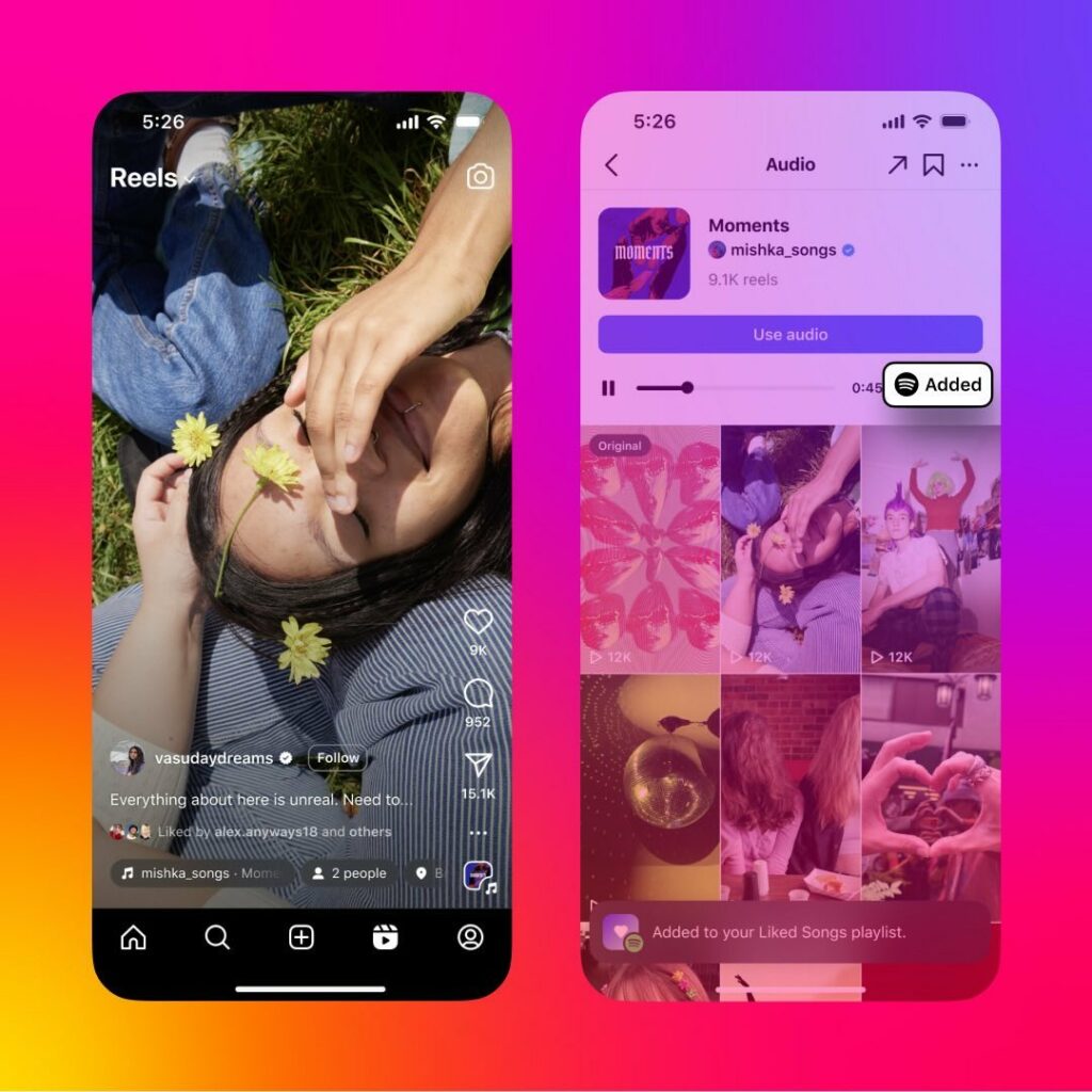 update about better instagram and spotify integration