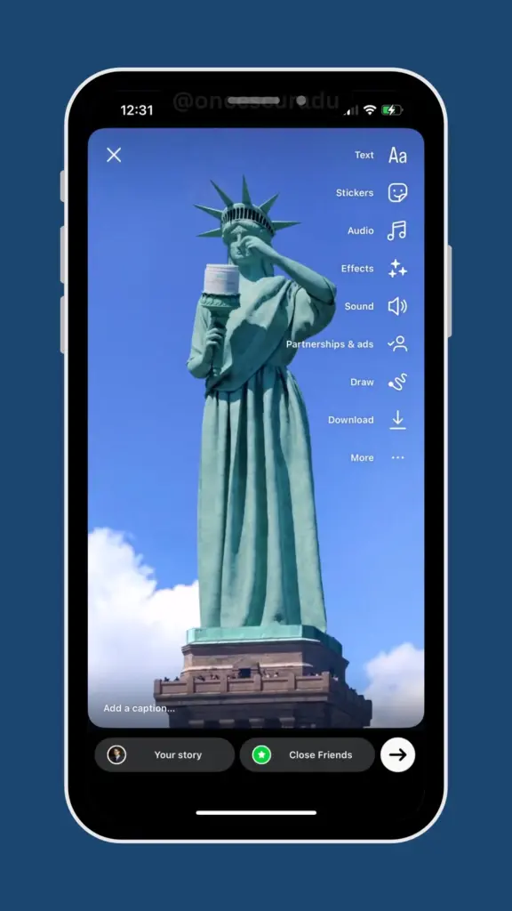 instagram story composer new ui