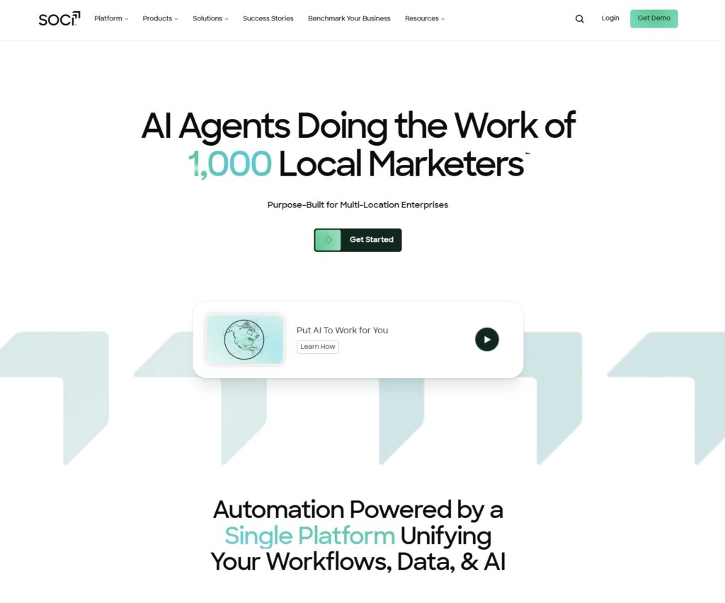 soci landing page