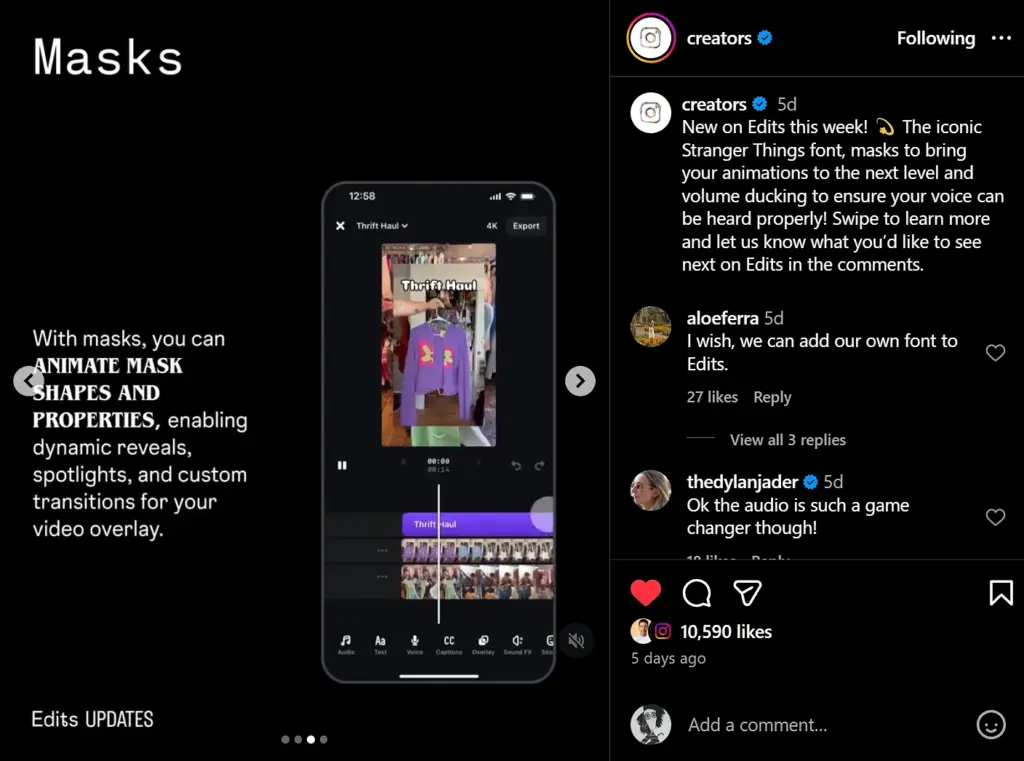 edits updates december 2025