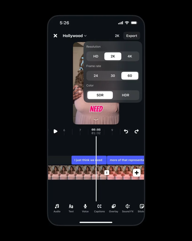 instagram edits export settings