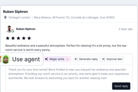 AI reviews response generator