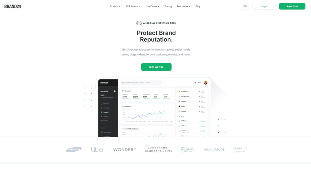 brand24 landing page