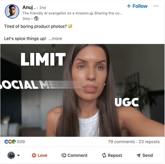 Example of linkedin post for affiliate EmbedSocial