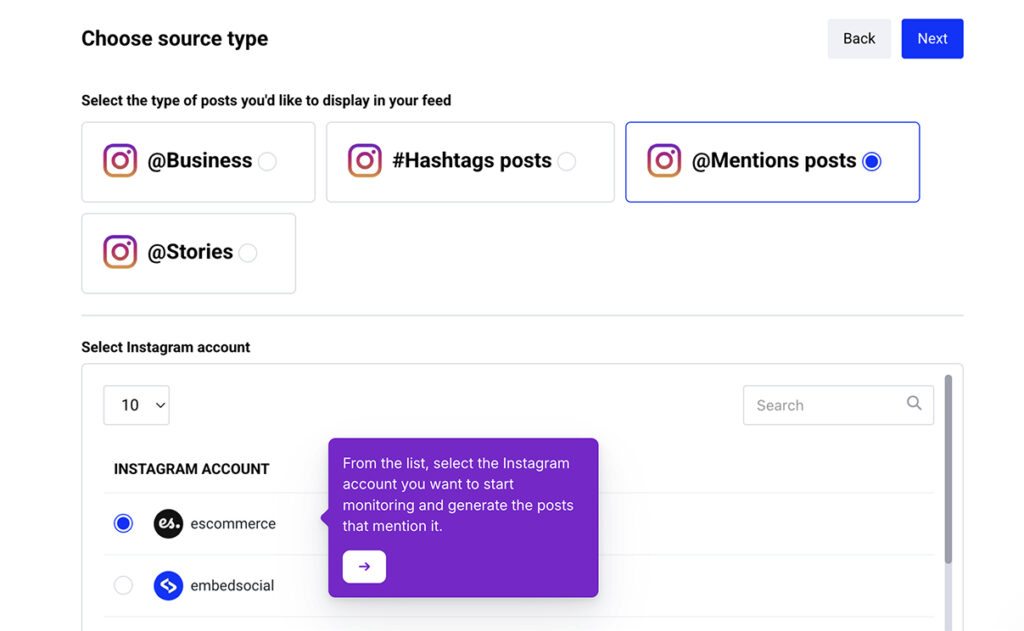 adding your instagram mentions sources in embedsdocial