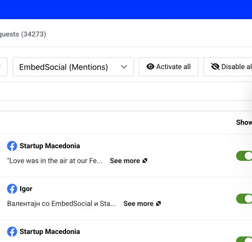 Facebook page monitoring