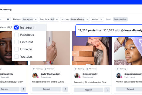 Social media listening grid