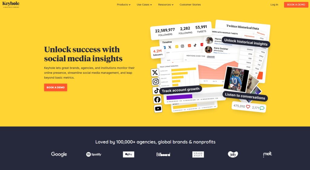 keyhole landing page