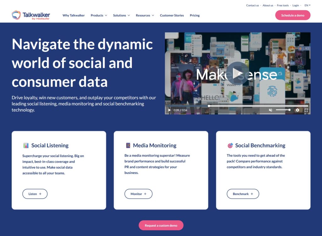 talkwater landing page