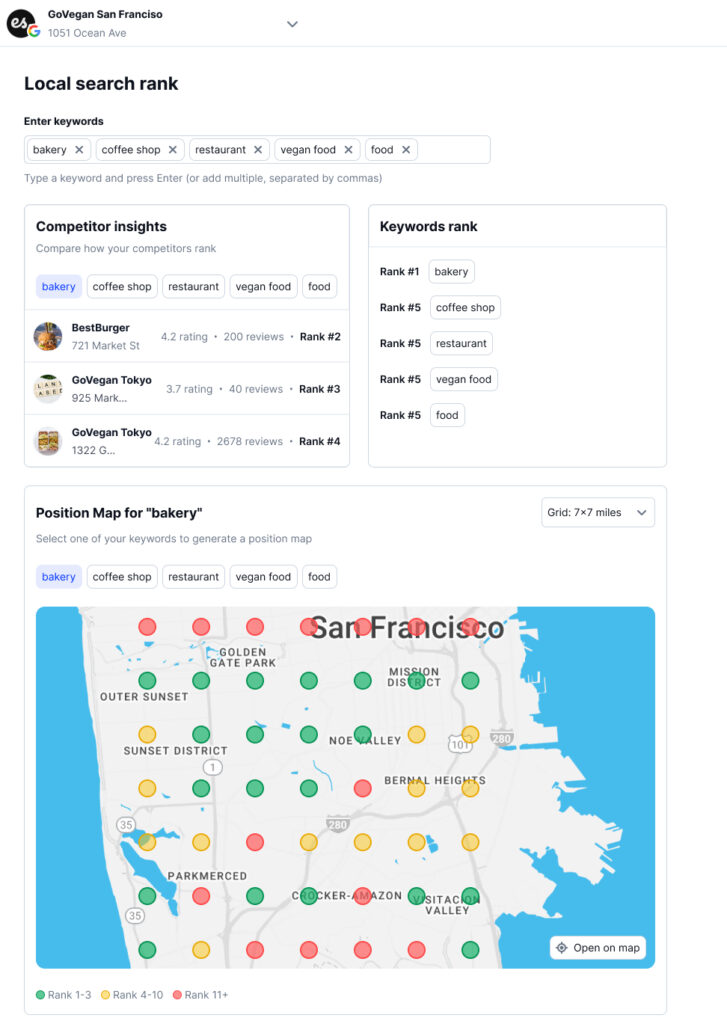 embedsocial local seo heatmap example
