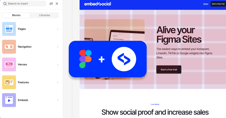 Steps to embed Instagram feeds in Figma Sites