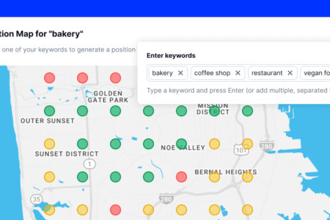 Local SEO heatmap for analyzing local competition