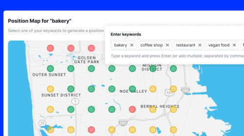 Local SEO heatmap for analyzing local competition