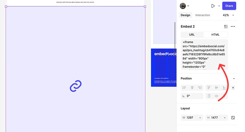 Add iframe code in Figma sites