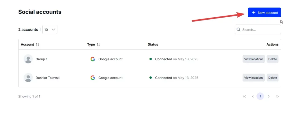 connecting gbp account in embedsocial