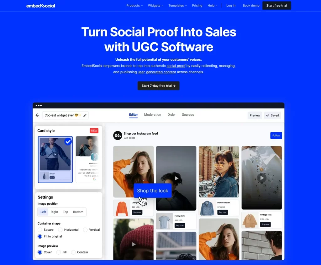 embedsocial ugc landing page