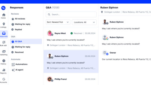 Google business profile questions and anwsers