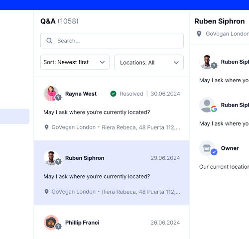 Google business profile questions and anwsers