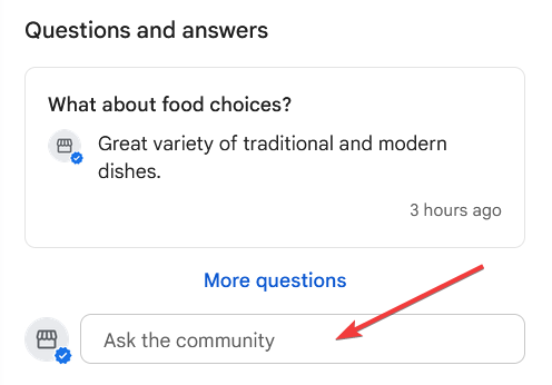 posing a google question via google maps