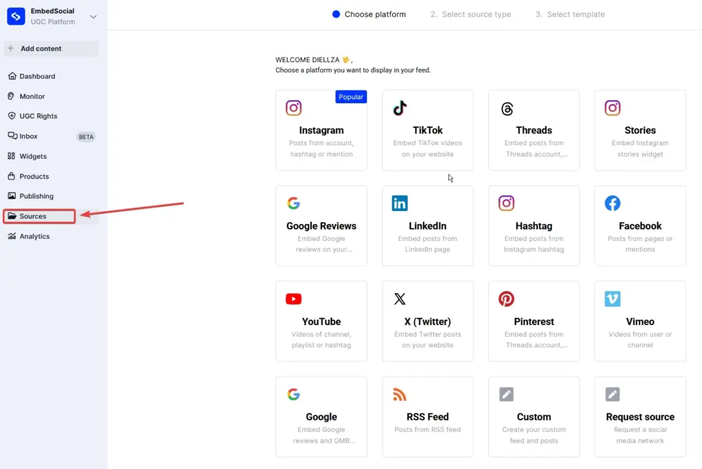 connecting your social media in embedsocial