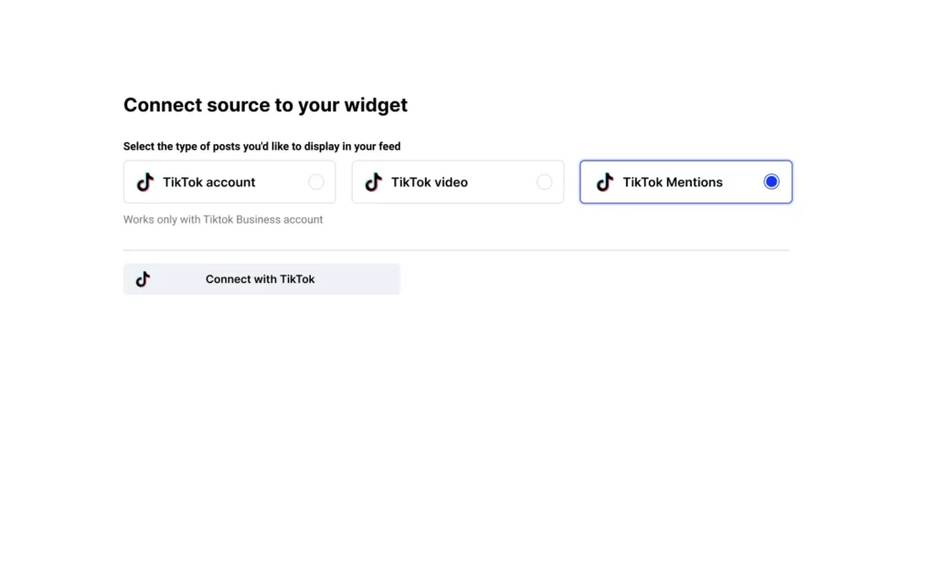 adding your tiktok mentions as a source in embedsocial