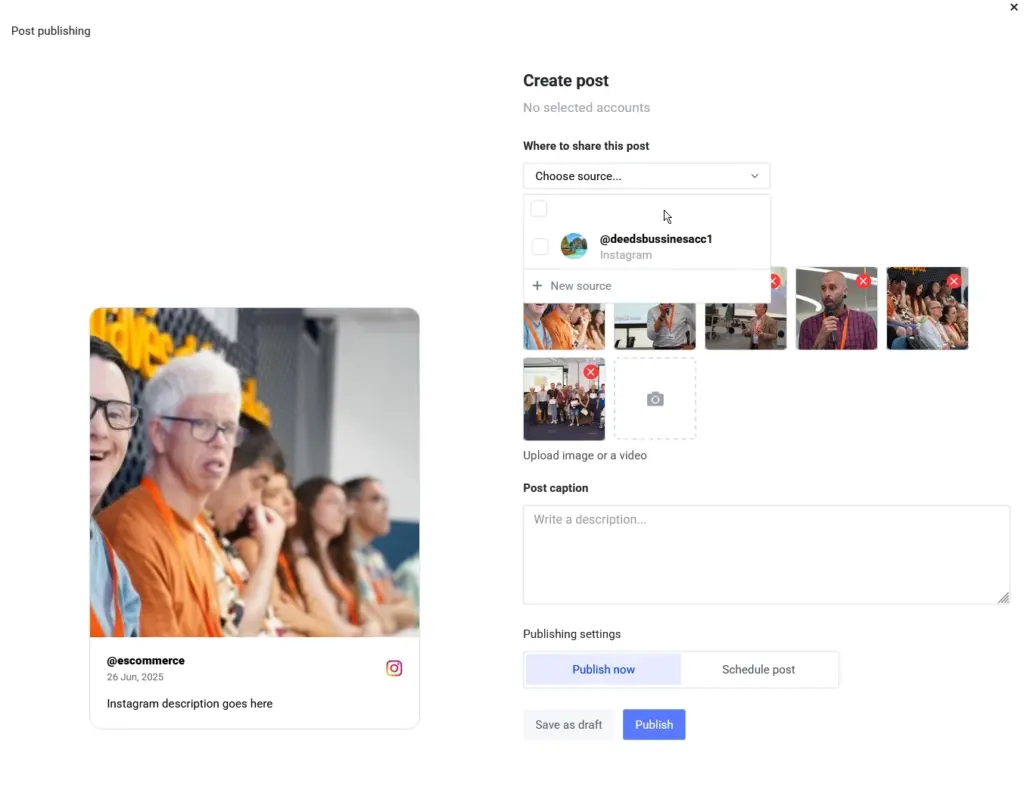 publishing your reposted instagram content via embedsocial
