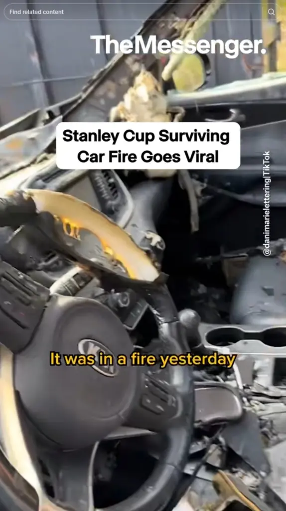 stanley cup surviving fire example on tiktok