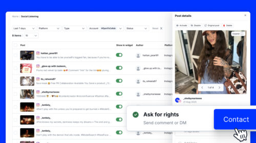 B2B social listening dashboard showing brand mentions, competitor insights, and industry trends