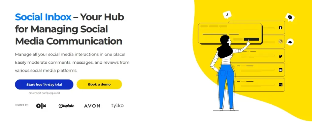napoleoncat social inbox landing page