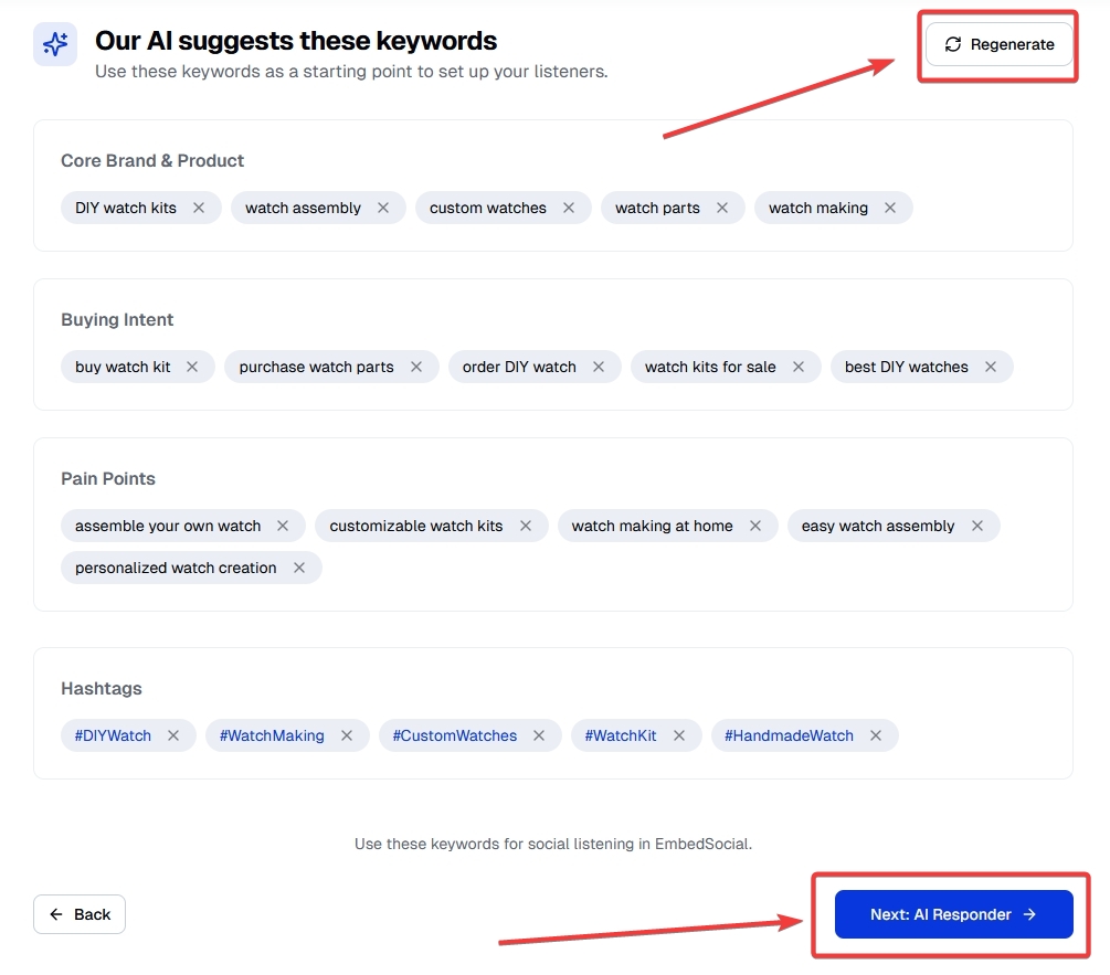 choosing social listening keywords