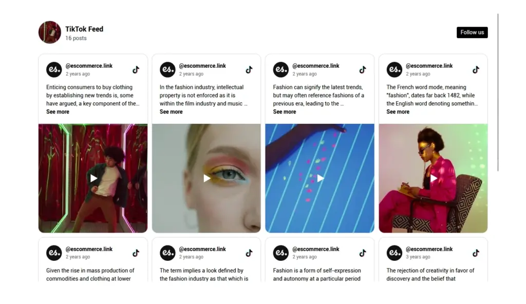 Classic TikTok Feed Widget