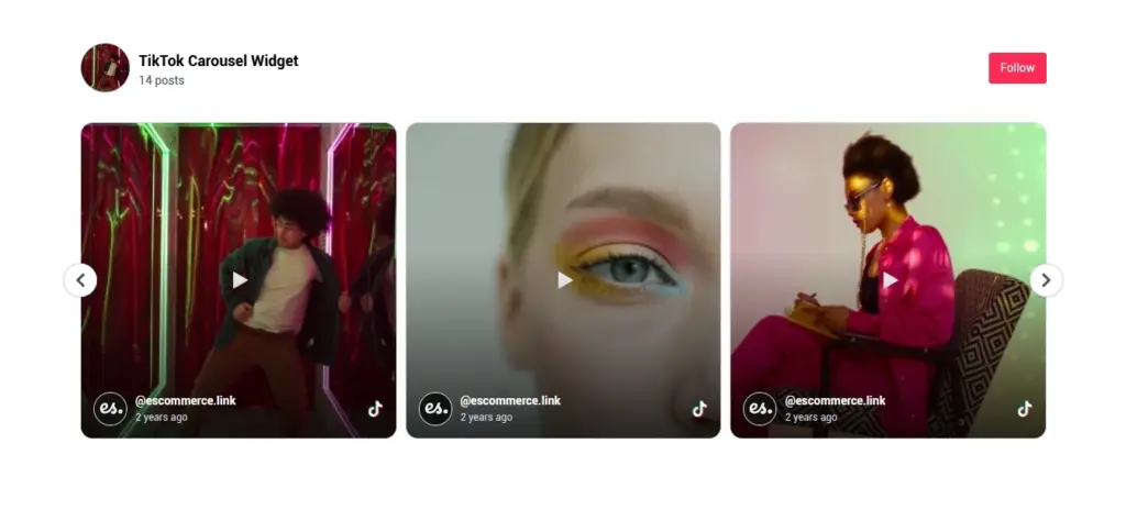 TikTok Carousel Widget