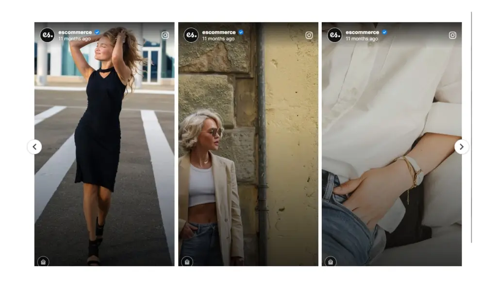 Shoppable UGC Video Slider