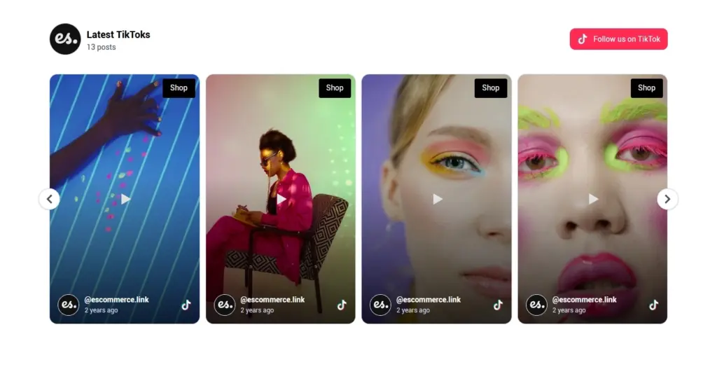 TikTok Slider Widget