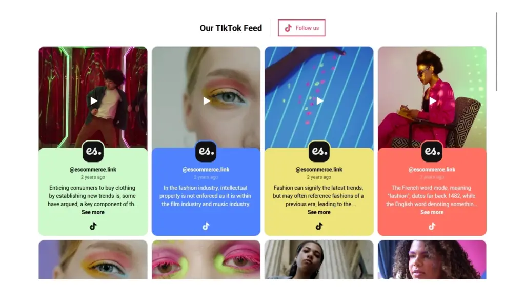 Rainbow TikTok Video Feed