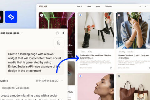 embed social media feed from EmbedSocial API to Lovable and design your own widget