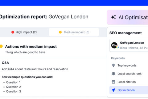 Generate optimisation report to improve SEO of Google business profiles