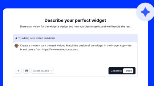Ai generator for UGC widgets