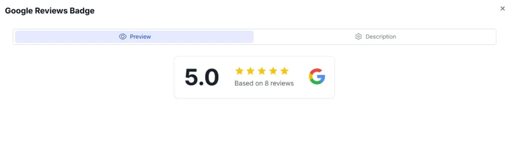 google reviews badge widget