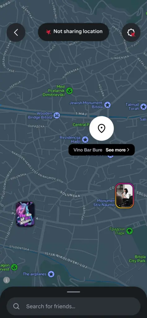 searching for business location on instagram