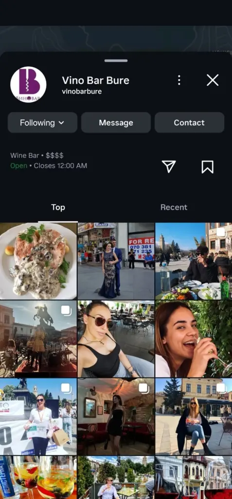 searching for ugc on instagram map