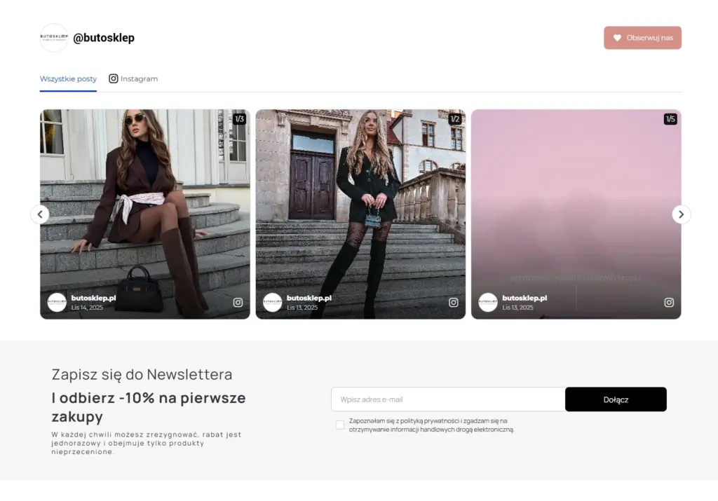 butosklep e-commerce ugc product showcase