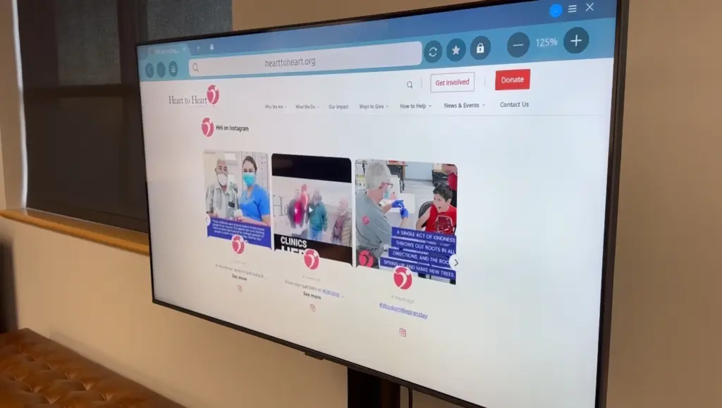 heart to heart digital-signage wall