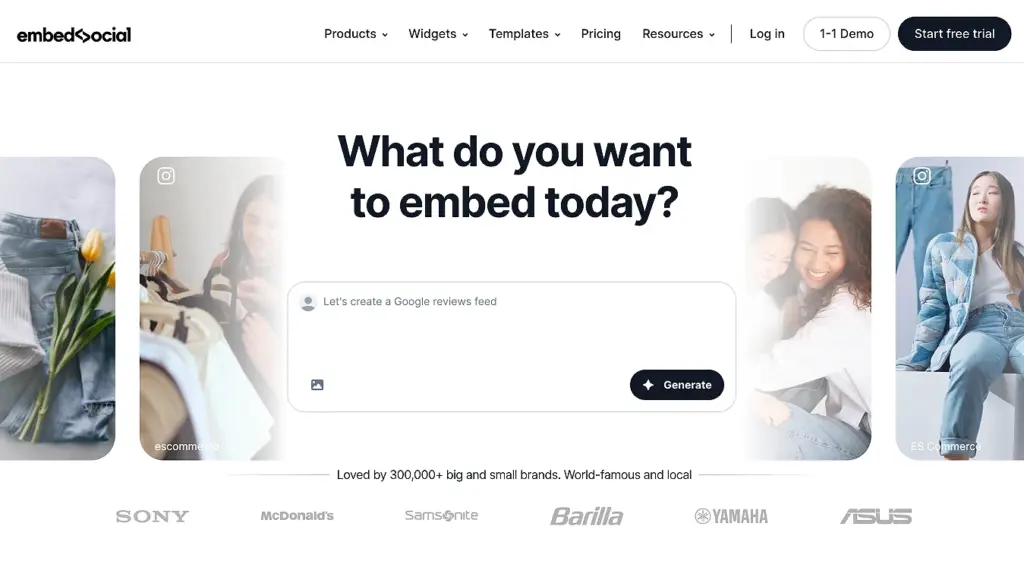 embedsocial main landing page