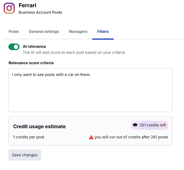 embedsocial ugc filters