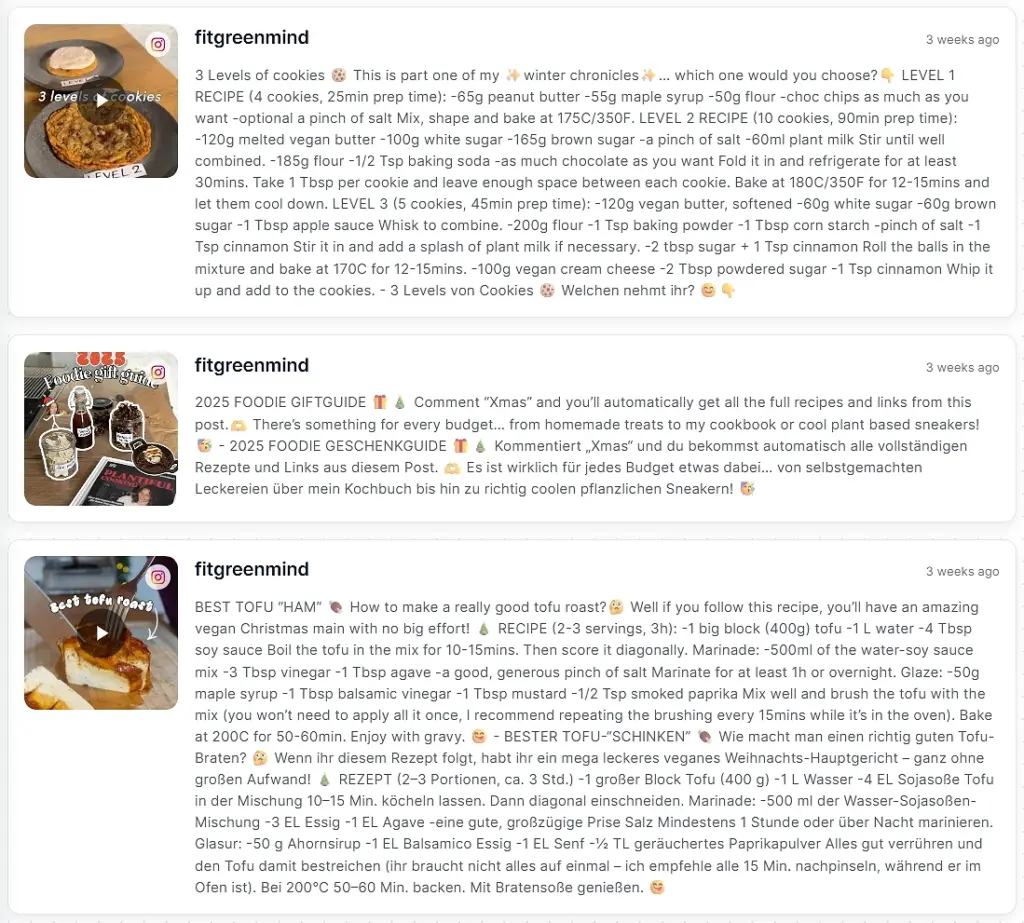 food brands news section template